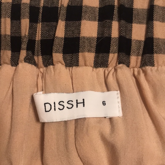 SOLD - Elm Beige Gingham Midi Dress - Picture 13 of 13